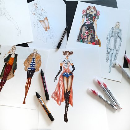 No 10.09. Kurss "Fashion Illustration IESĀCĒJIEM"/ Vakara grupa