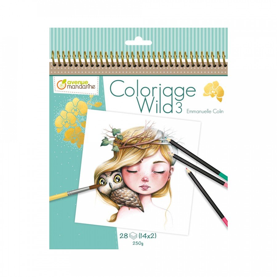 Krāsojamā grāmata: "Coloriage Wild 3" / Emmanuelle Colin