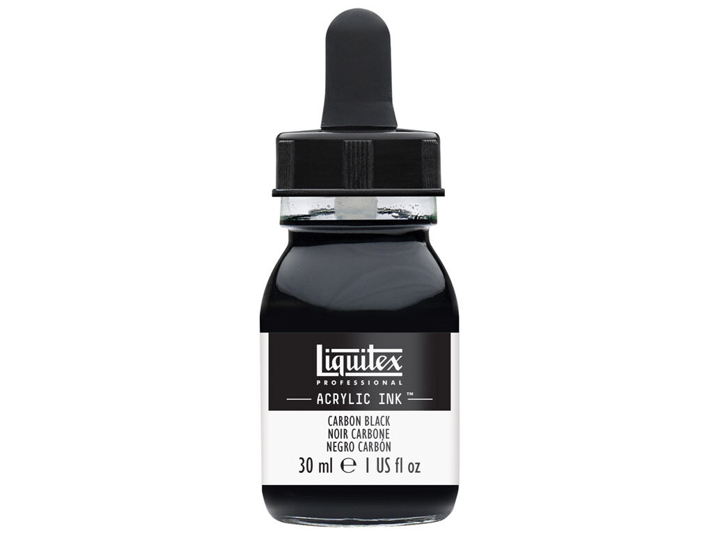 Akrila tinte Liquitex ink / Carbon Black / 30ml