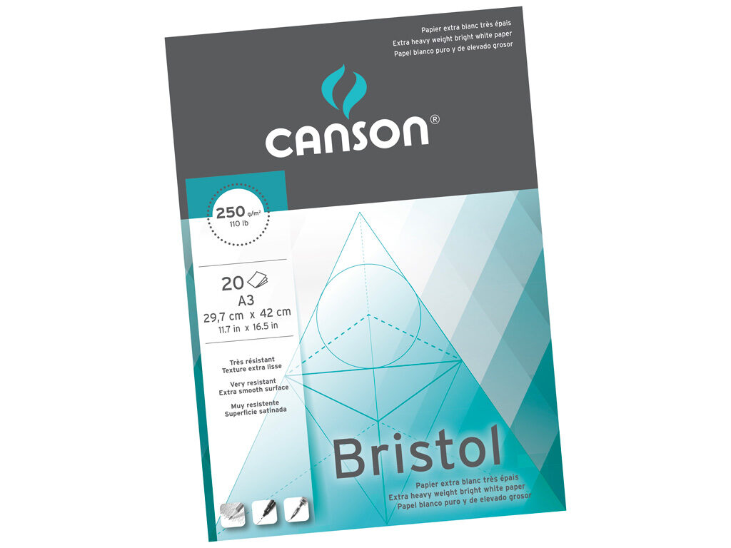 CANSON rasēšanas papīrs Bristol A3