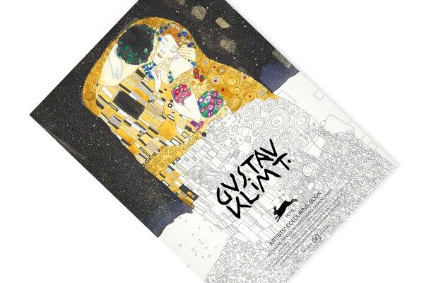 Gustav Klimt krāsojamā grāmata ar akvareļu papīru / 25 x 34 cm