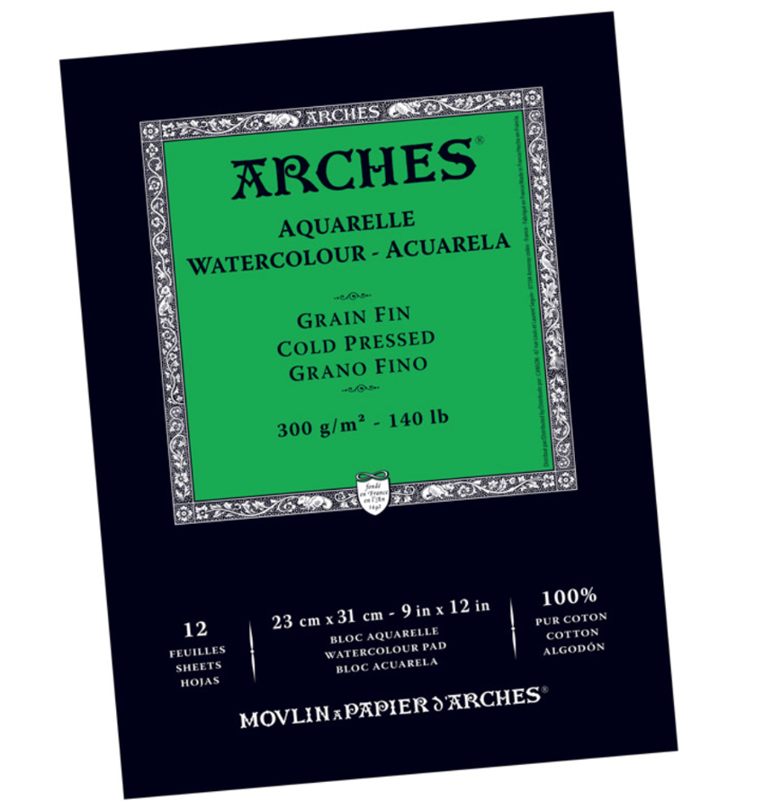 Akvareļu papīrs: Arches 100% kokvilna /A4 albums/ COLD PRESSED