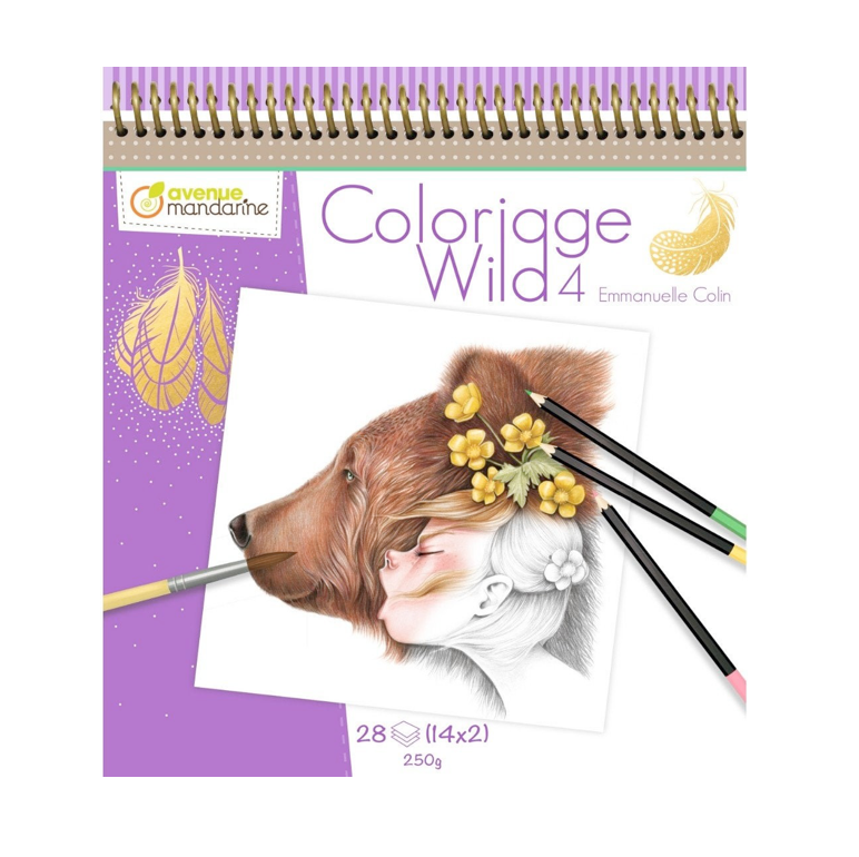 Krāsojamā grāmata: "Coloriage Wild 4" / Emmanuelle Colin