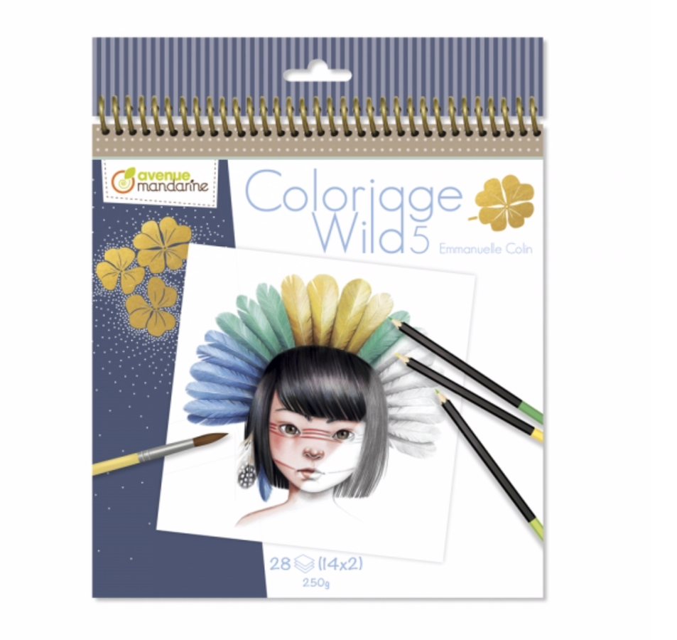 Krāsojamā grāmata: "Coloriage Wild 5" / Emmanuelle Colin