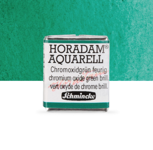 Schmincke Horadam: chr. oxide green brill., 1/2 pan