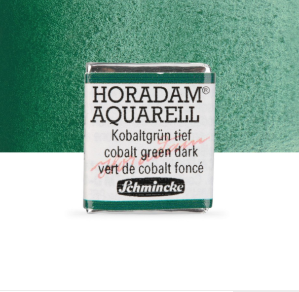 Schmincke Horadam: cobalt green dark, 1/2 pan