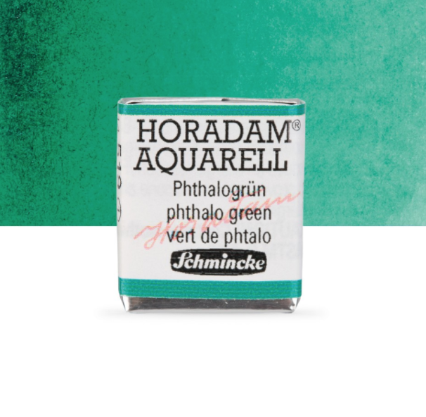 Schmincke Horadam: phthalo green, 1/2 pan