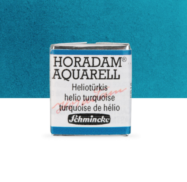 Schmincke Horadam: helio turquoise, 1/2 pan