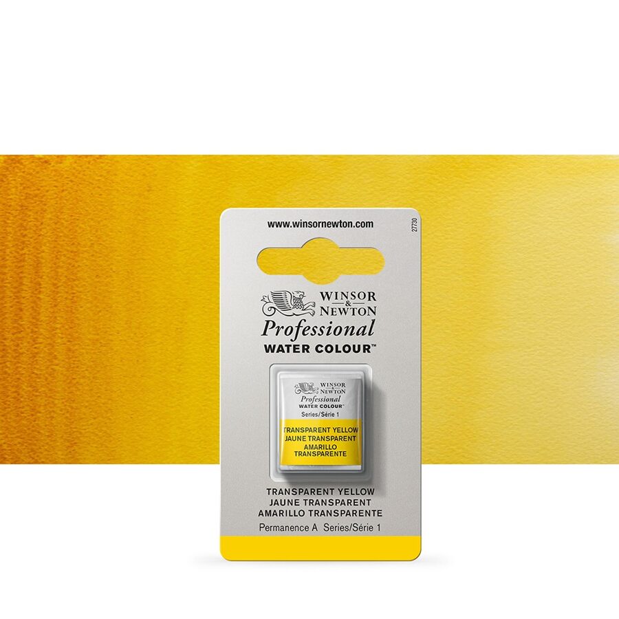 Winsor&Newton Professional: transparent yellow, 1/2 pan