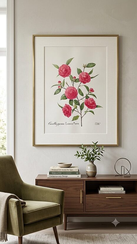 Camellia japonica Eugenia de Montico, 51*71cm
