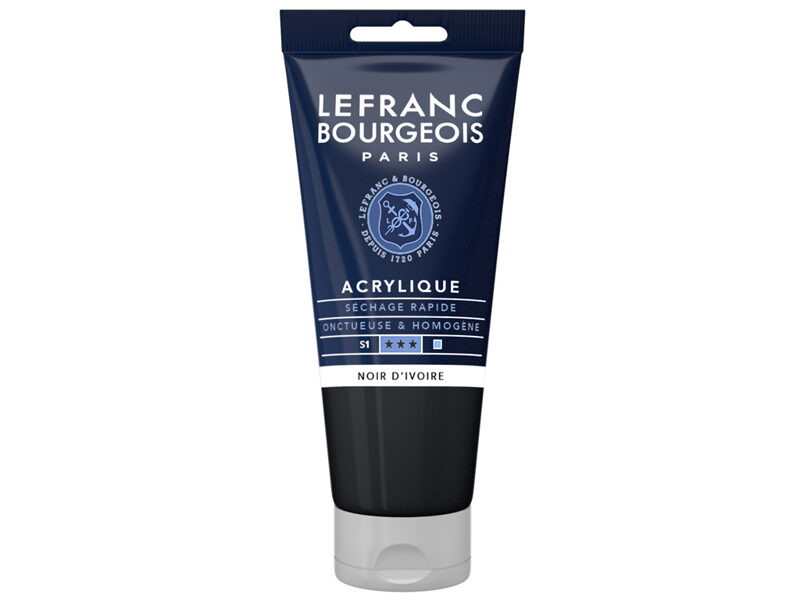 Akrila krāsa LB Fine 80ml 269 ivory black