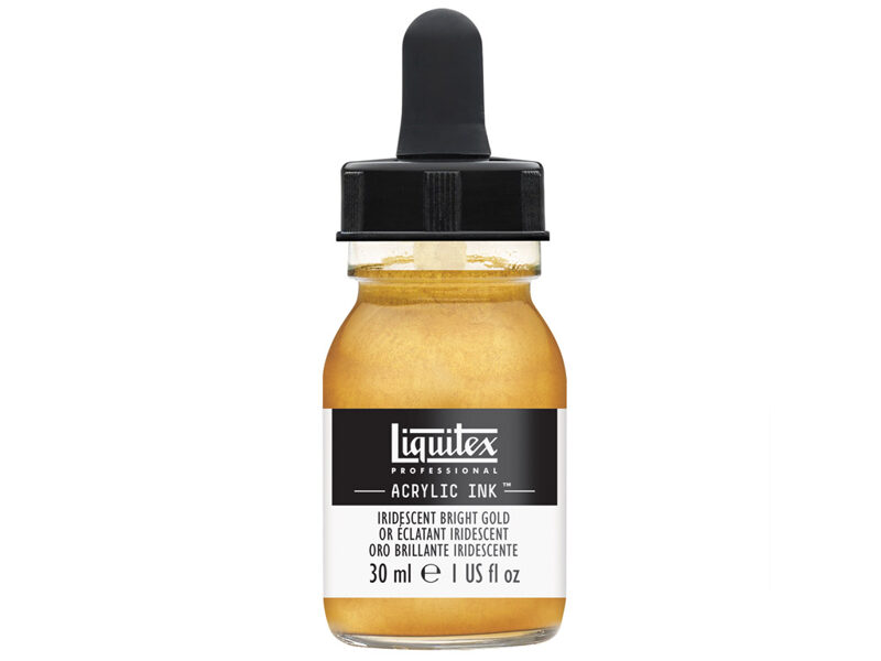Akrila tinte Liquitex ink / Iridescent Bright Gold / 30ml