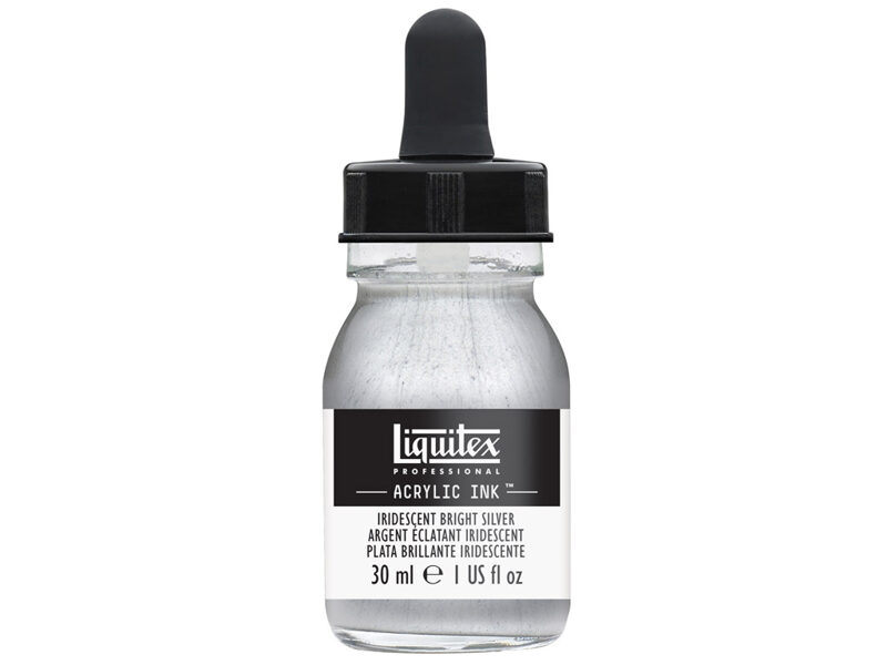 Akrila tinte Liquitex ink / Iridescent Bright Silver / 30ml