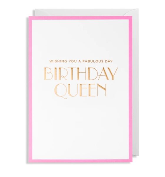 Atklātnīte ar aploksni BIRTHDAY QUEEN (10.5 x 15.5 cm)