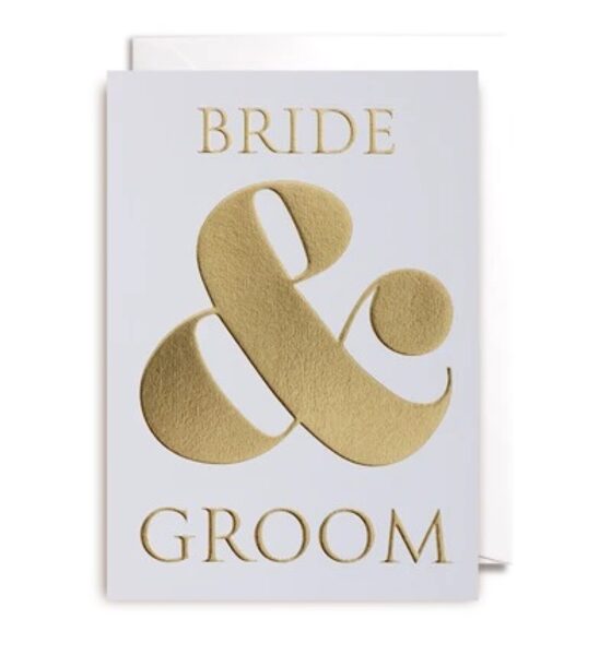 Atklātnīte ar aploksni BRIDE & GROOM (10.5 x 15.5 cm)