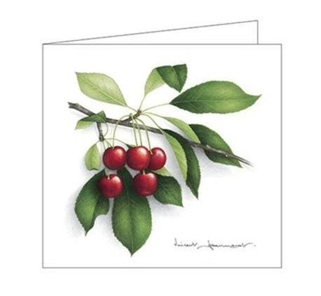 Atklātnīte ar aploksni BURLAT CHERRIES (15 x 15 cm)