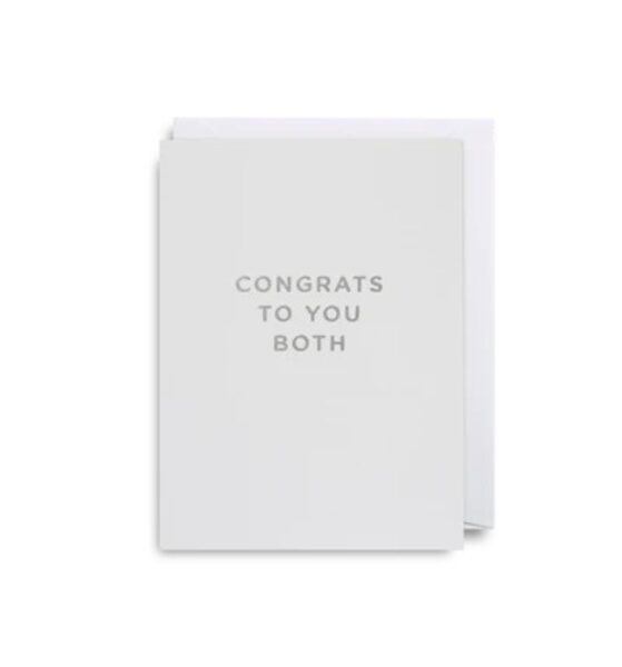 Atklātnīte ar aploksni CONGRATS TO YOU BOTH (9 x 12 cm)