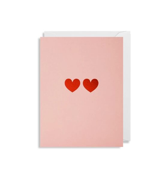 Atklātnīte ar aploksni LITTLE 2 HEARTS (9 x 12 cm)