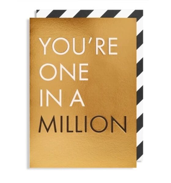 Atklātnīte ar aploksni ONE IN A MILLION (10.5 x 15.5 cm)