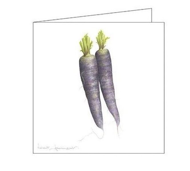 Atklātnīte ar aploksni PURPLE CARROTS (15 x 15 cm)