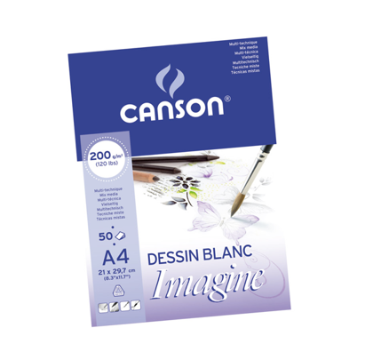 Mix-media papīra zīmēšanas bloks Canson Mix Media Imagine