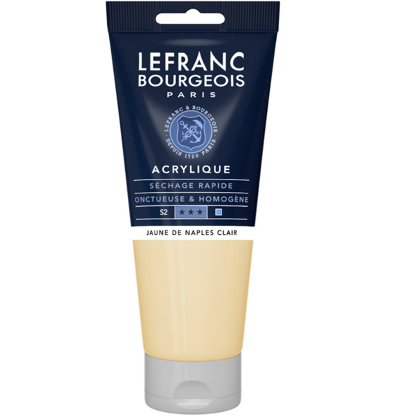 Akrila krāsa LB Fine 200ml 887 naples yellow light