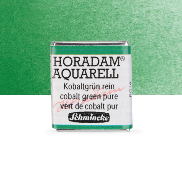 Schmincke Horadam: cobalt green pure, 1/2 pan