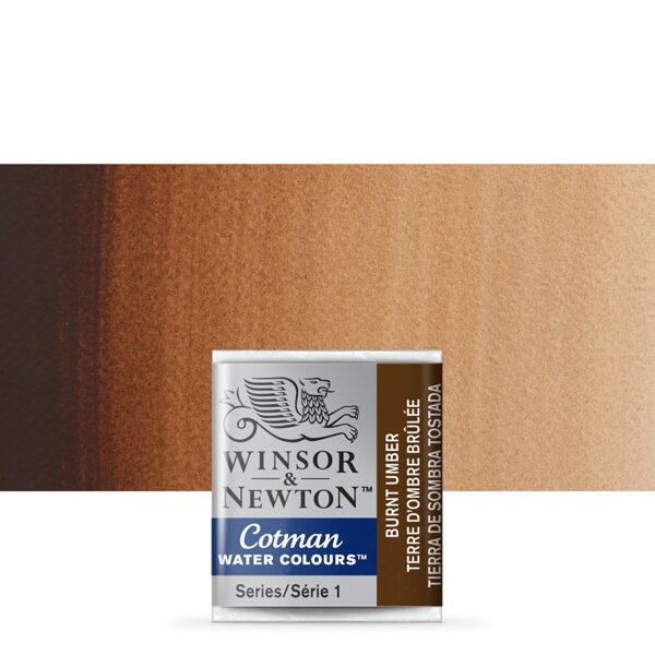Winsor&Newton Cotman: burnt umber 1/2 pan